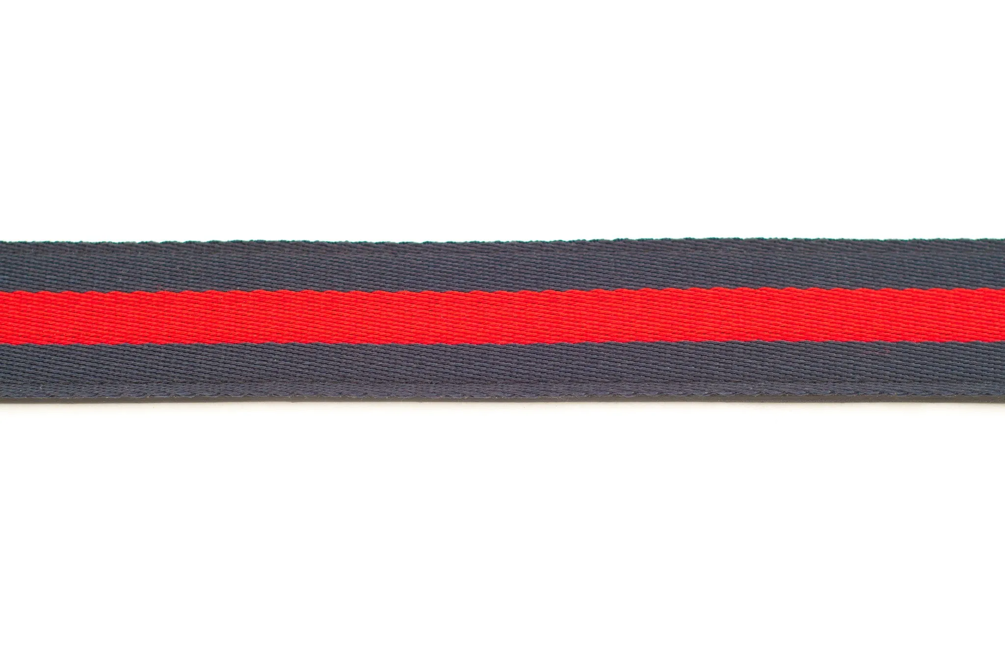 1.25" Navy-Red Stripe Cloth Strap