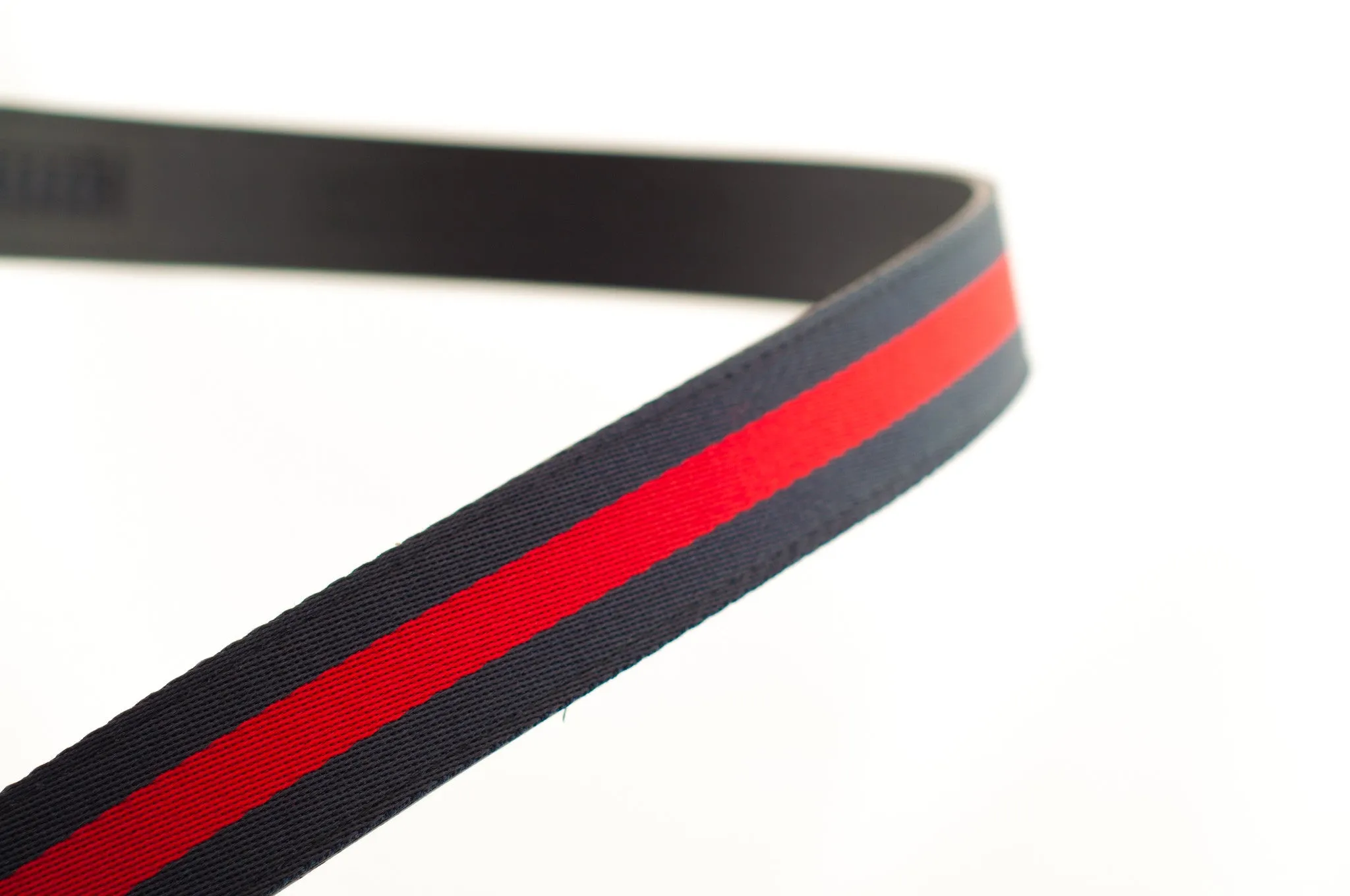 1.25" Navy-Red Stripe Cloth Strap