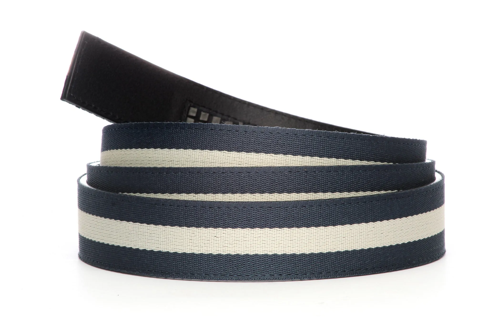 1.25" Navy-White Stripe Cloth Strap