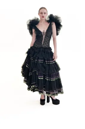 1977 Flamenco Style Corseted Dress worn by Monique Van Vooren