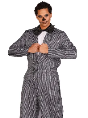 2PC Pinstriped Tux Jumpsuit Costume