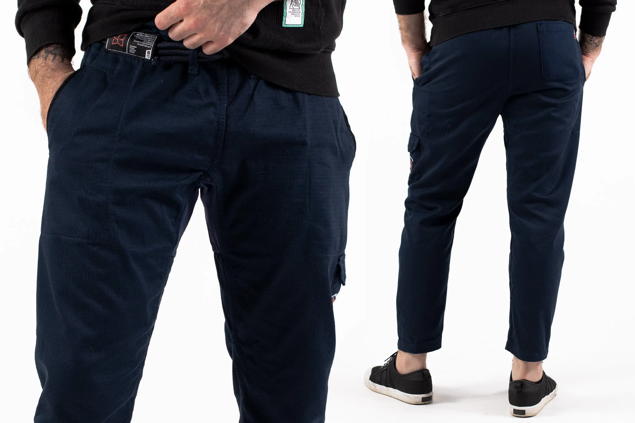 93brand "Butterfly Originals" Casual Gi Pants - Dark Blue