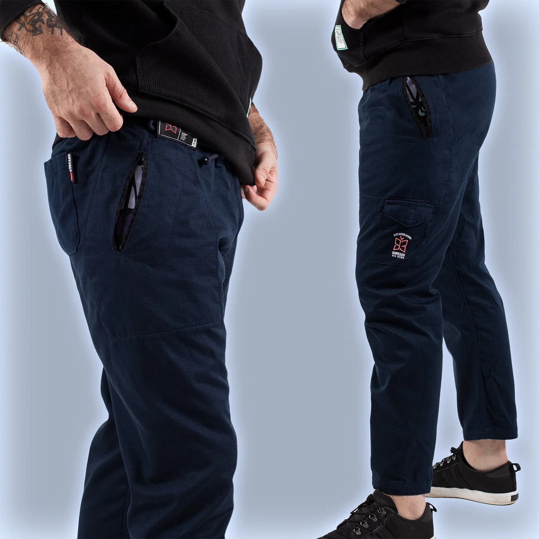 93brand "Butterfly Originals" Casual Gi Pants - Dark Blue