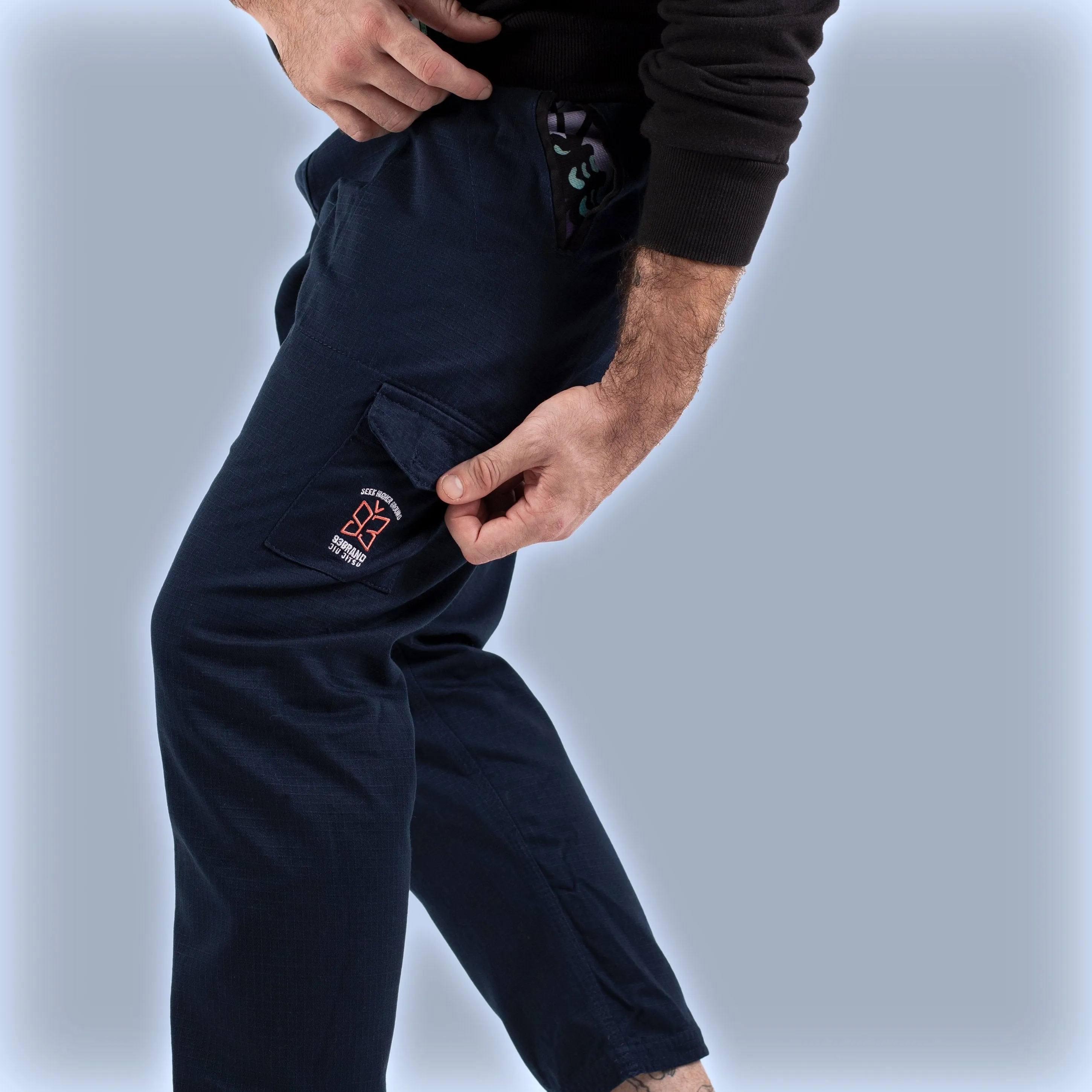 93brand "Butterfly Originals" Casual Gi Pants - Dark Blue