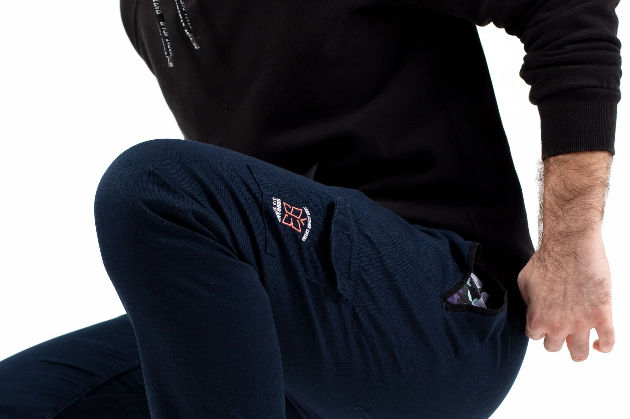 93brand "Butterfly Originals" Casual Gi Pants - Dark Blue