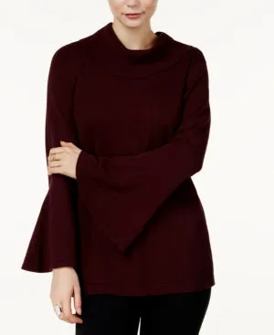 Alfani Cowl-Neck Bell-Sleeve Pullover Sweater Top Multiple Sizes and Colors