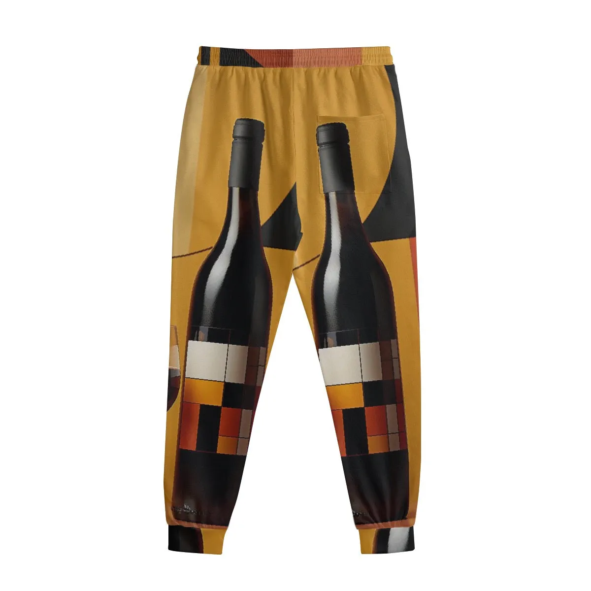 All-Over Print Men's Sweatpants With Waistband229 wine bottle print