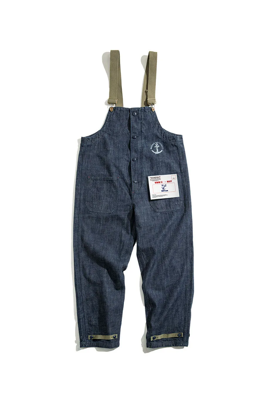 American Retro Marine Deck Straight Men's Overalls