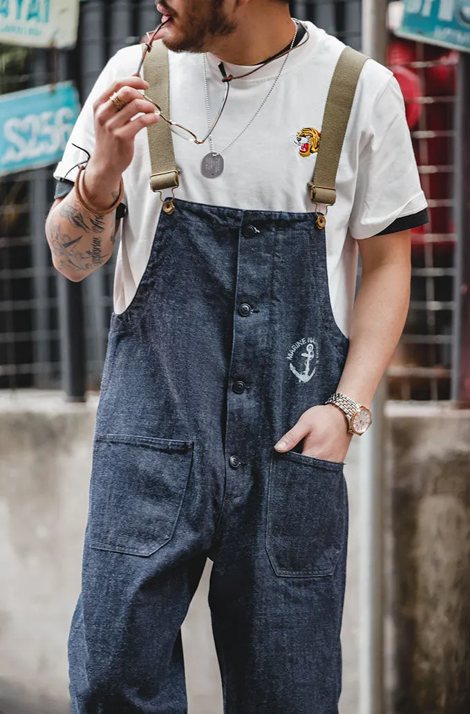 American Retro Marine Deck Straight Men's Overalls