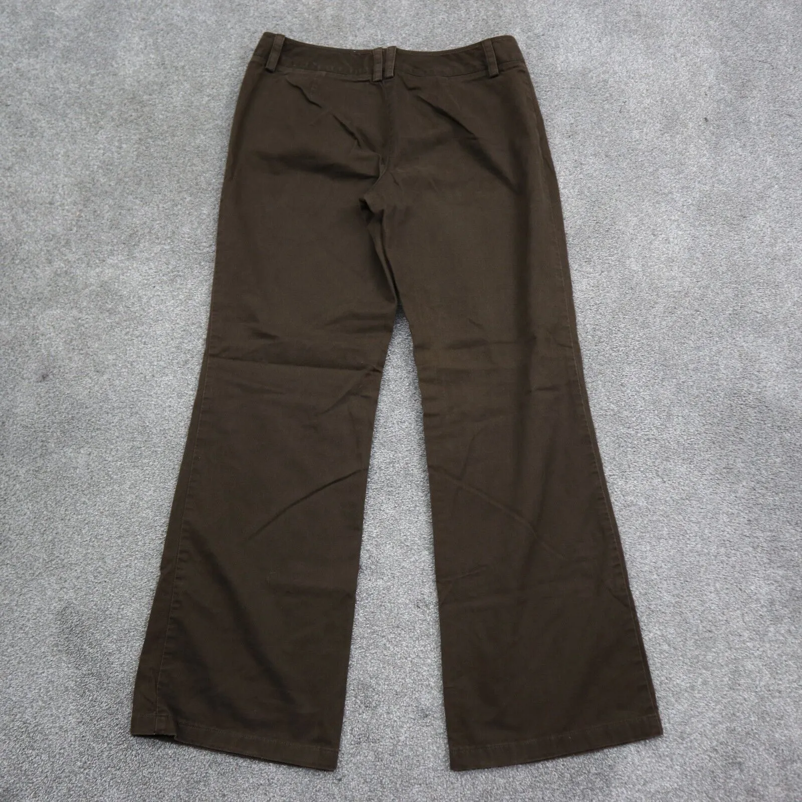 Ann Taylor Womens Chino Pants Boot Cut Waist Casual Stretch Brown Size 6