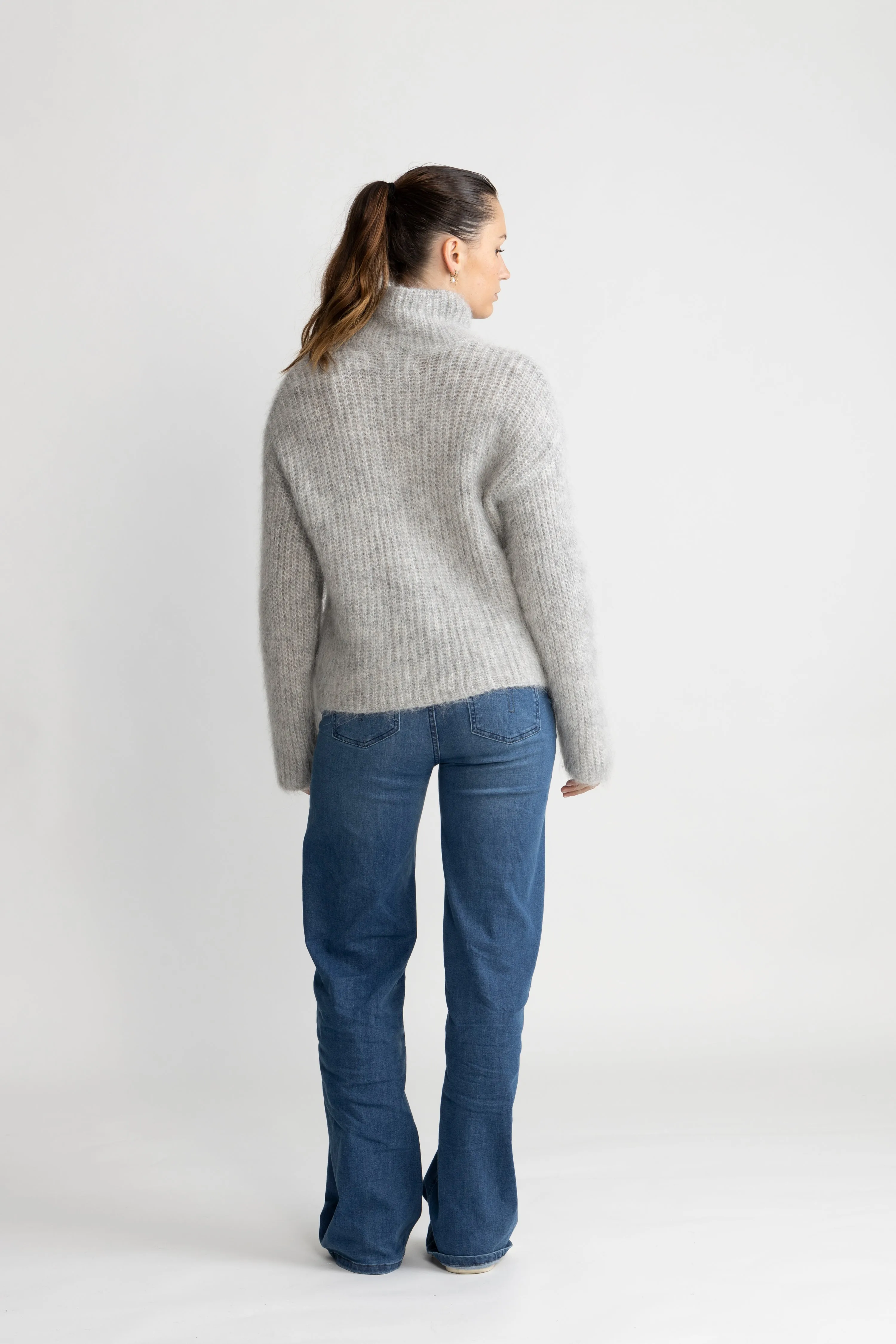 Annalisa M Pullover - Light Grey Melange