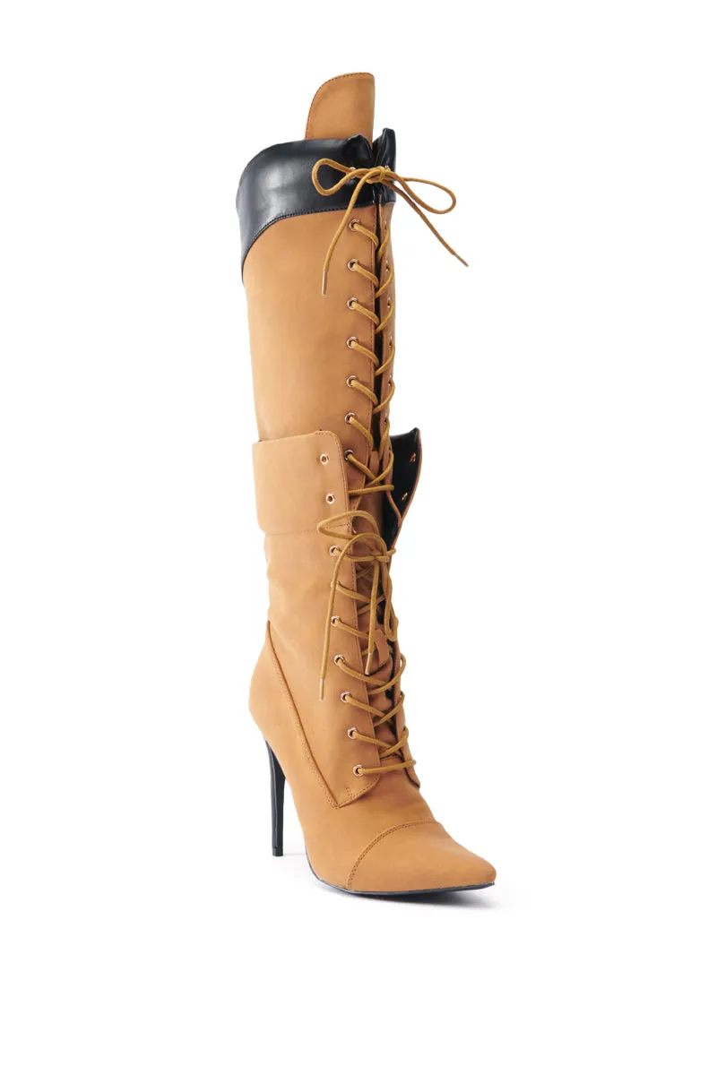 ANNAMARIE BROWN STILETTO BOOT