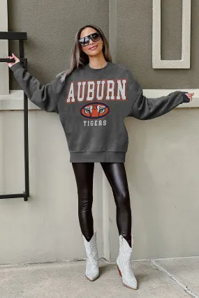 AUBURN TIGERS EASY STREET PREMIUM FLEECE DROP SHOULDER CREWNECK PULLOVER