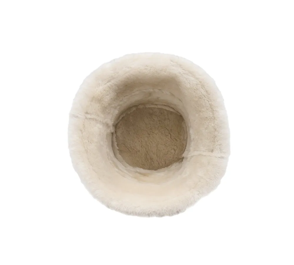 AUSTRALIAN SHEPHERD® Fluffy Sheepskin Wool Bucket Stacea Hat