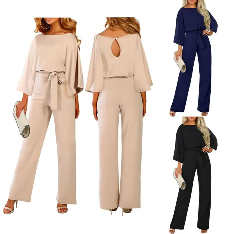 Autumn Casual Long Sleeve Loose Wide Leg Pants Suit