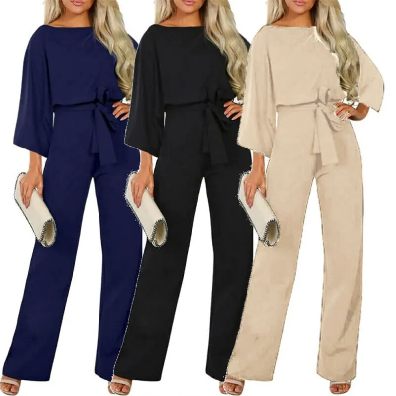 Autumn Casual Long Sleeve Loose Wide Leg Pants Suit