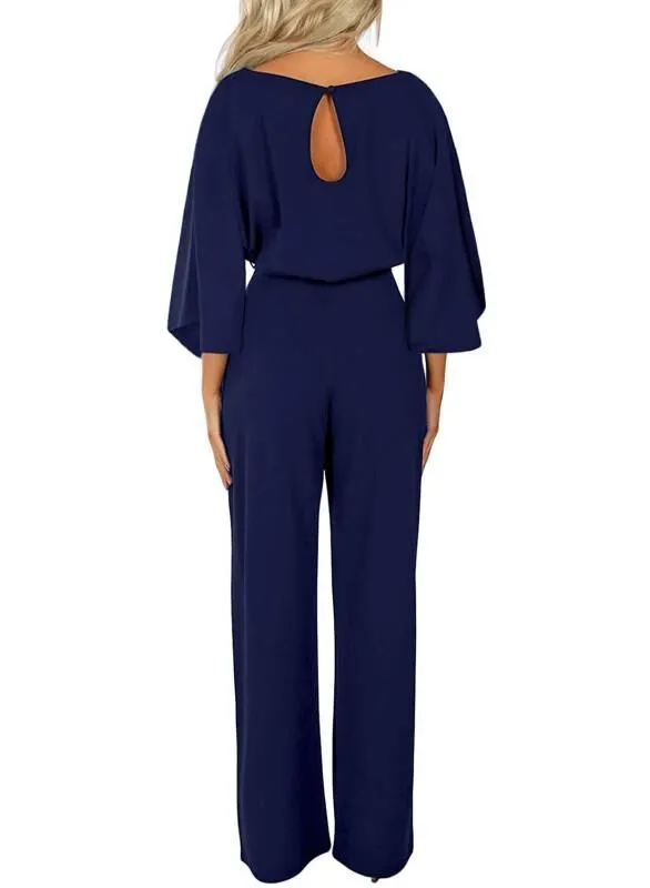 Autumn Casual Long Sleeve Loose Wide Leg Pants Suit