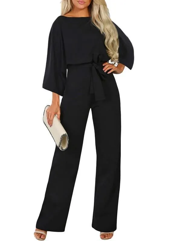 Autumn Casual Long Sleeve Loose Wide Leg Pants Suit