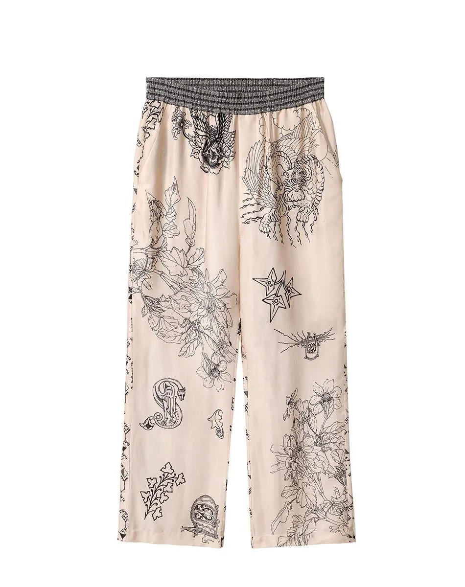 Bailey Straight Leg Blossom Printed Pants