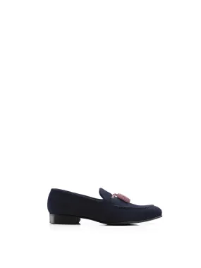 Bedingfeld - Navy & Pink Suede