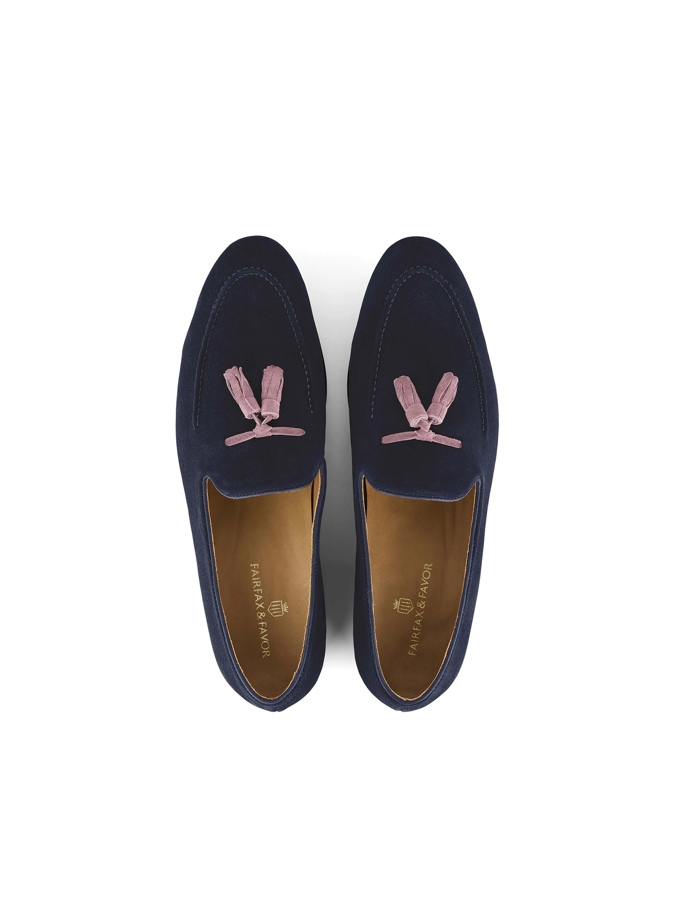 Bedingfeld - Navy & Pink Suede