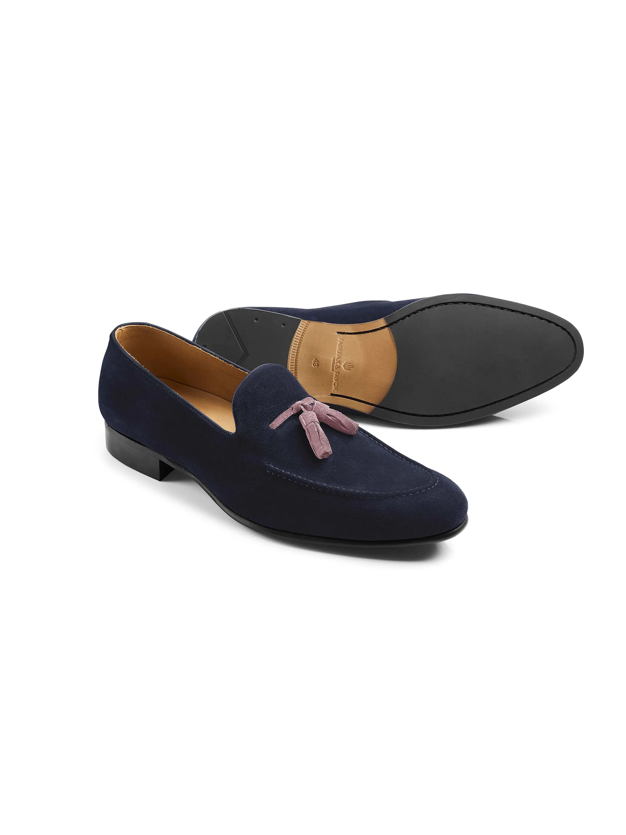 Bedingfeld - Navy & Pink Suede