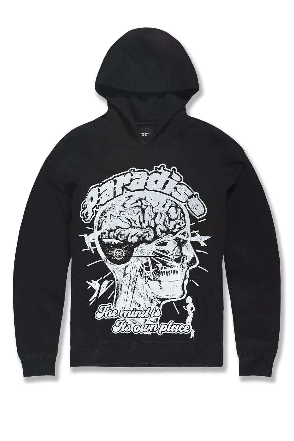 Big Men's Cranial Paradise Pullover Hoodie (Black)