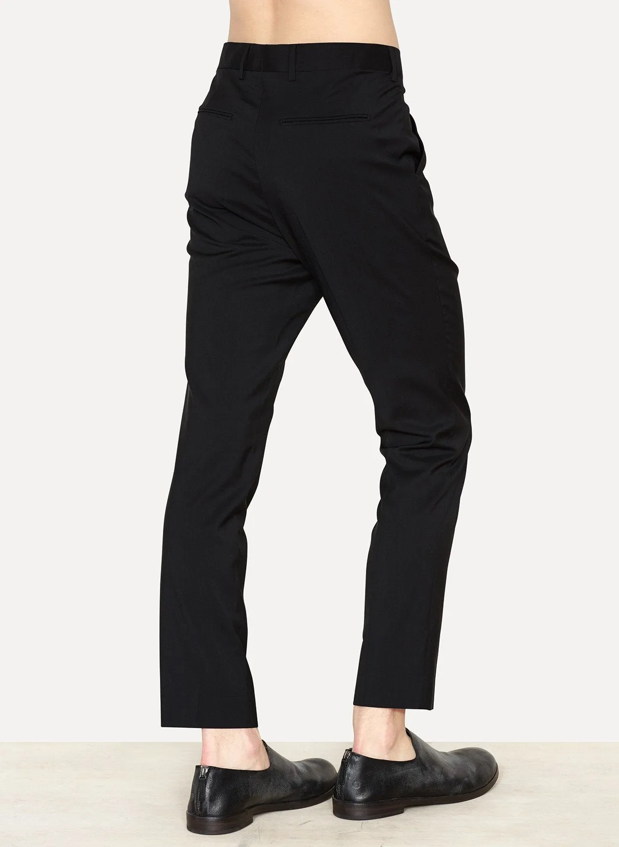 Black Cool Wool Tailored Pant