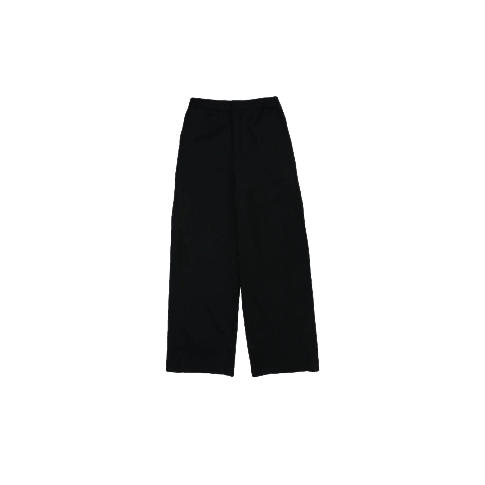 Black Wool Wide-leg Pants