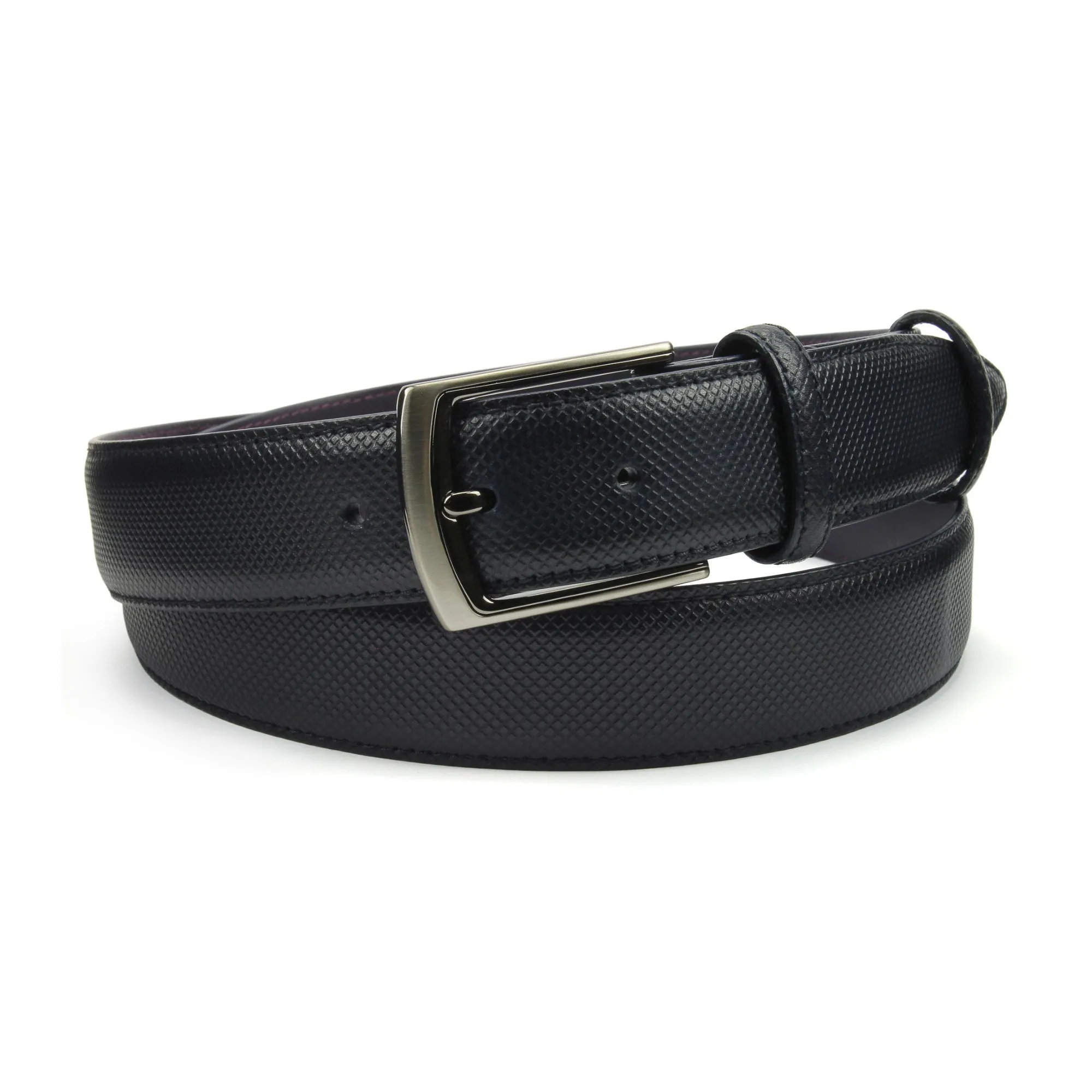 Bogart Navy Hand Burnished Dadino Belt