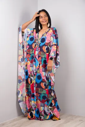 Boho Kaftan Frock Dress, Loose fit maxi dress, oversized kaftan