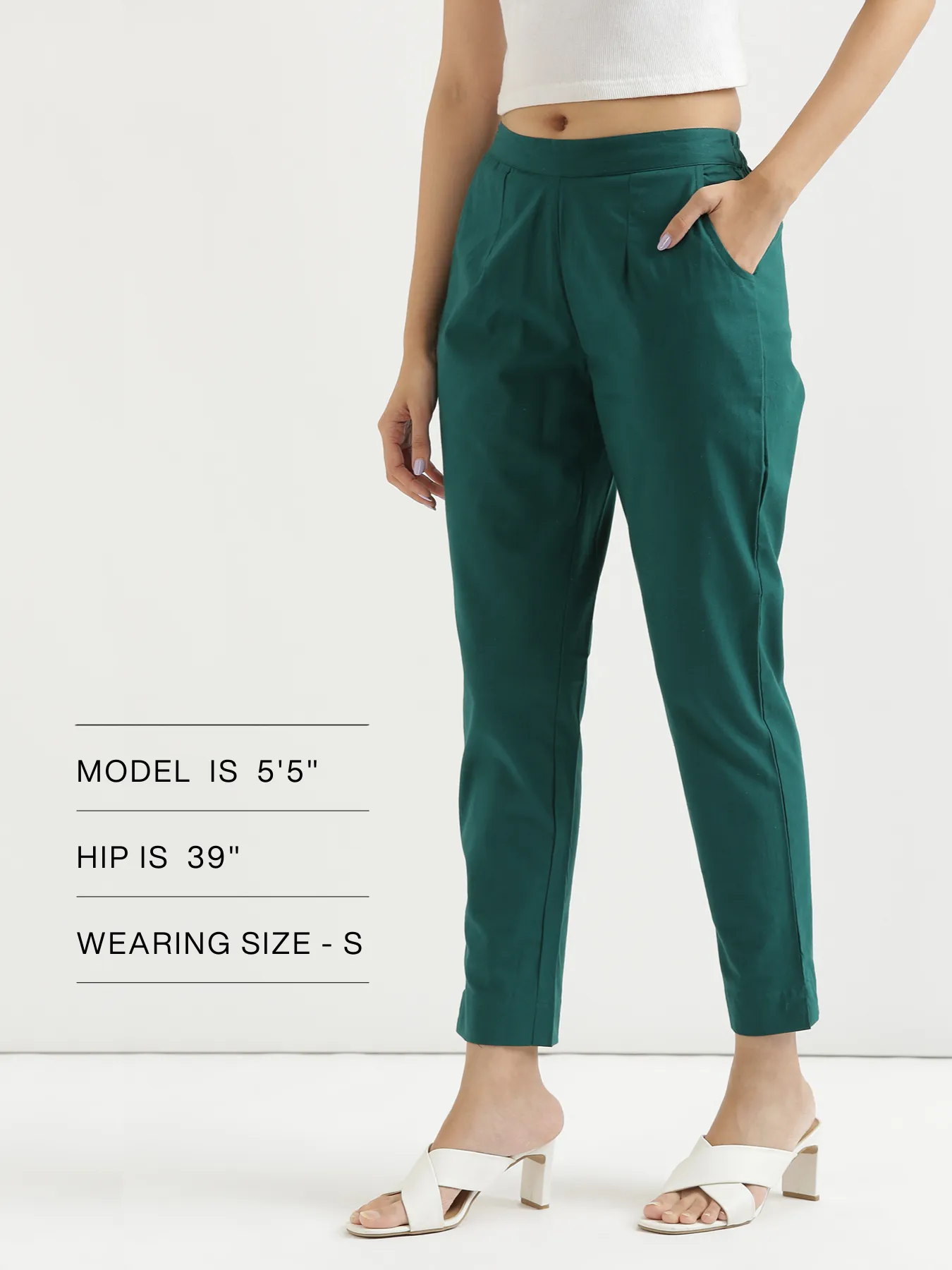 Bottle Green 100% Cotton - Everyday Pants