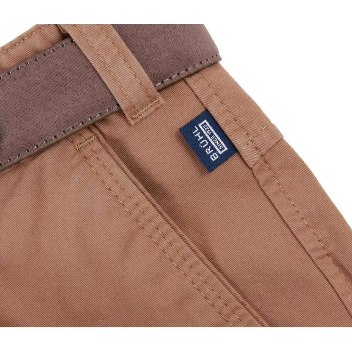 BRUHL Catania B Nanotec Gabardine Stretch Chinos - Corn Terracotta