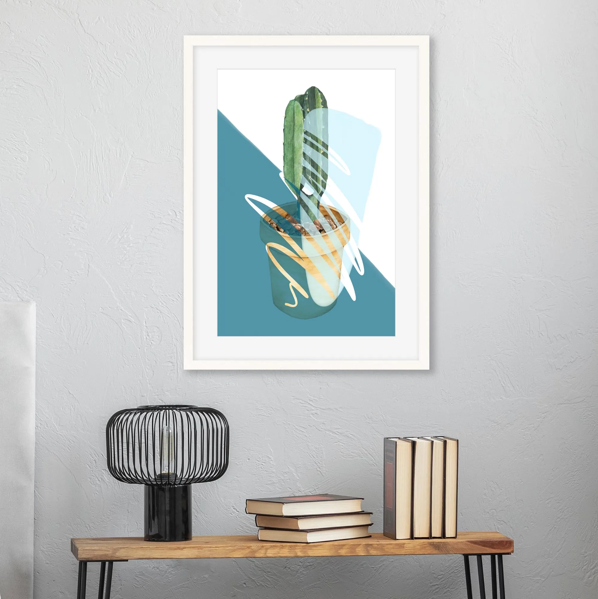 Cactus In A Pot Framed Art