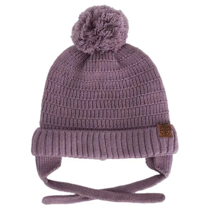 Calikids Knit Soft Touch Hat - Dark Lilac (Final Sale)