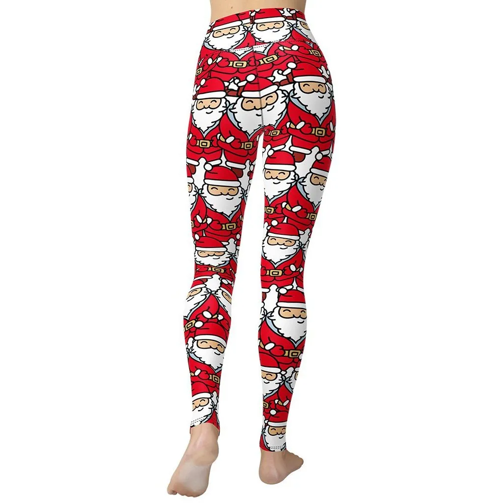 Cartoon Santa Yoga Leggings