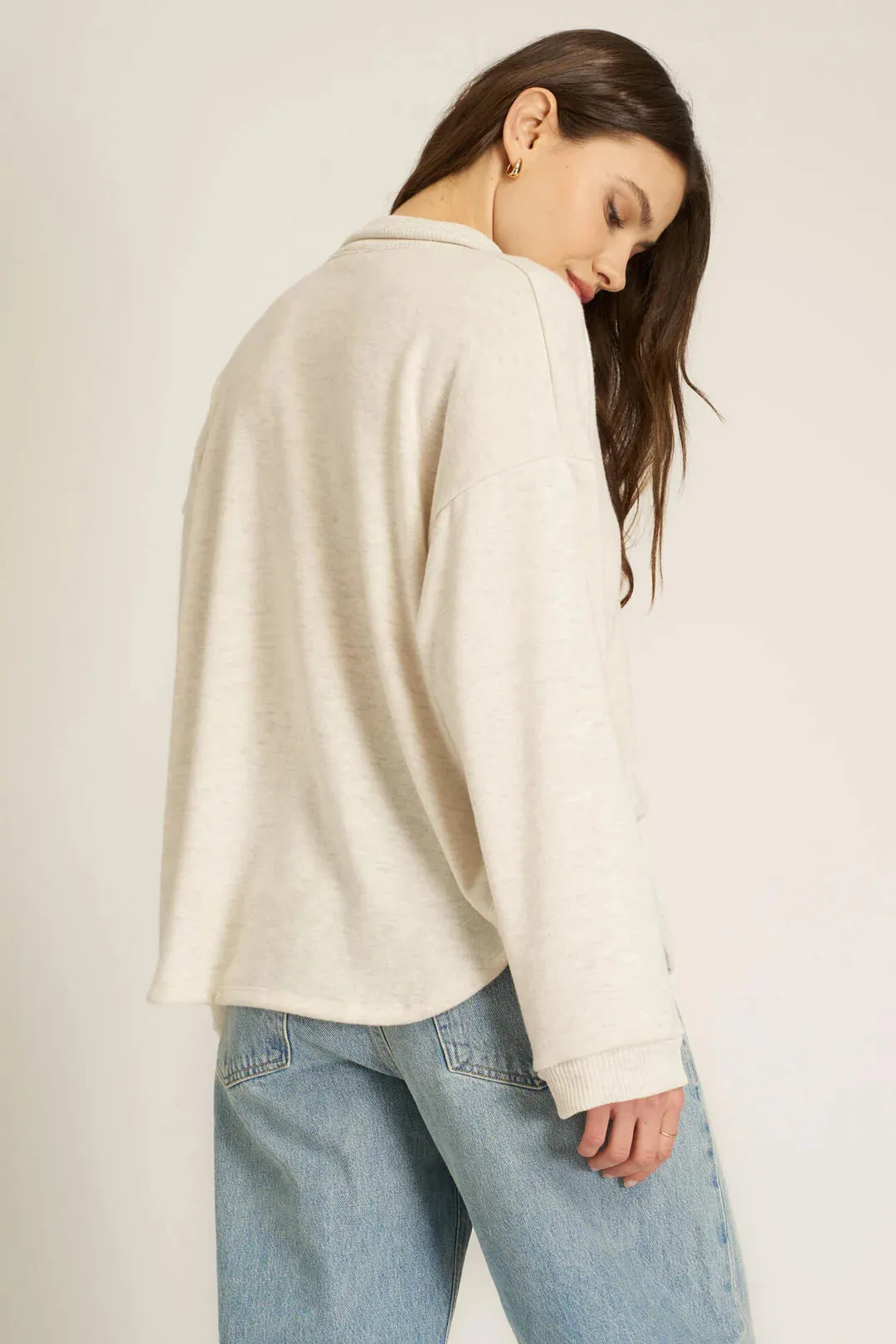 Chiara Collared Pullover (Oatmeal)