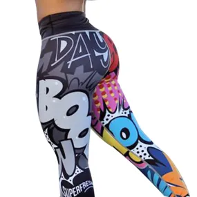 CHRLEISURE Digital Printing Workout Leggings High Waist