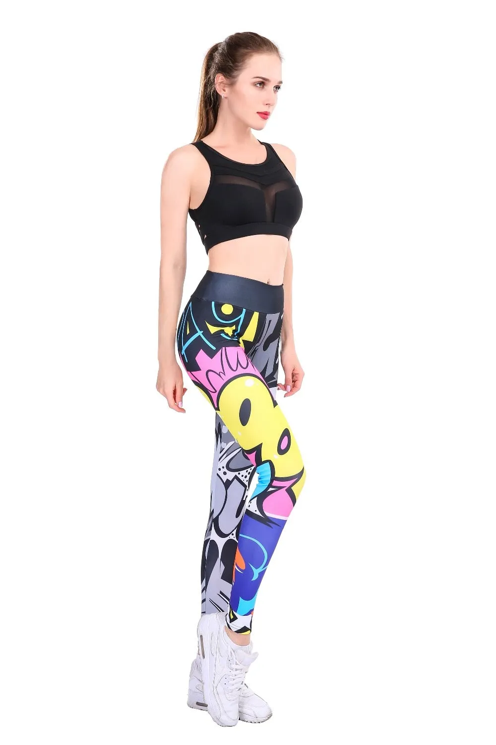 CHRLEISURE Digital Printing Workout Leggings High Waist