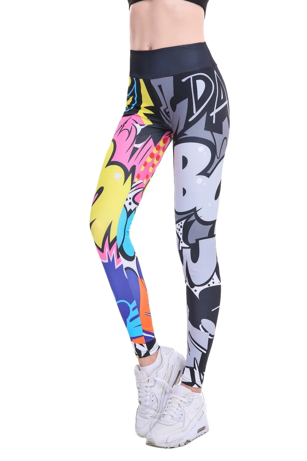 CHRLEISURE Digital Printing Workout Leggings High Waist