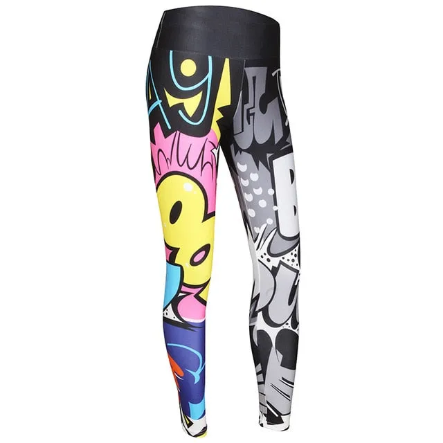 CHRLEISURE Digital Printing Workout Leggings High Waist