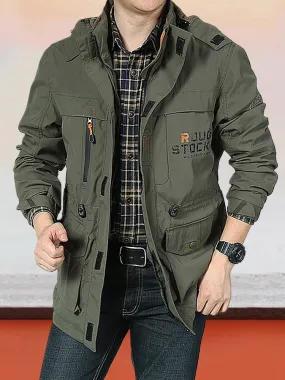 Coofandy Classic Casual Outdoor Hooded  Work Jacket