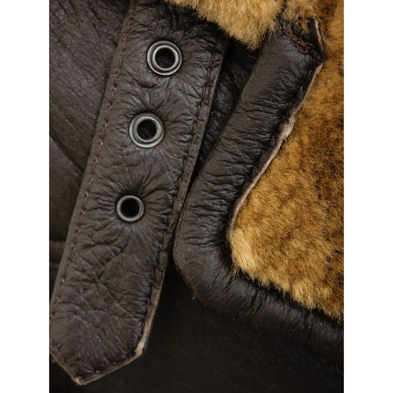 Dark Brown Shearling Leather Coat Men