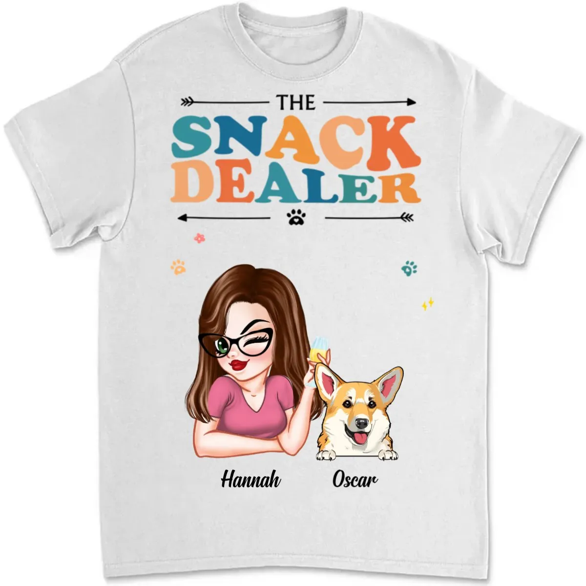 Dog Lovers - The Snack Dealer - Personalized Unisex T-Shirt