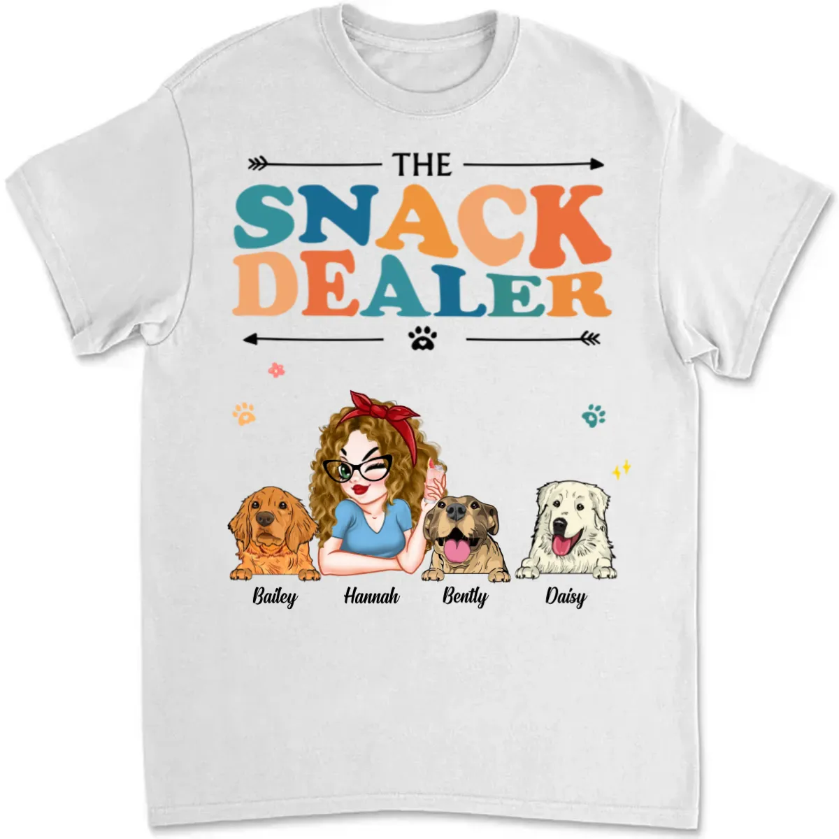 Dog Lovers - The Snack Dealer - Personalized Unisex T-Shirt