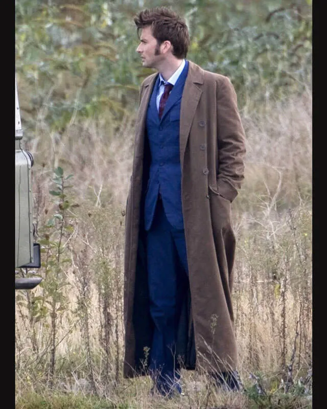 Dr. Who Tenth Doctor Brown Suede Coat