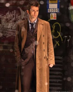 Dr. Who Tenth Doctor Brown Suede Coat