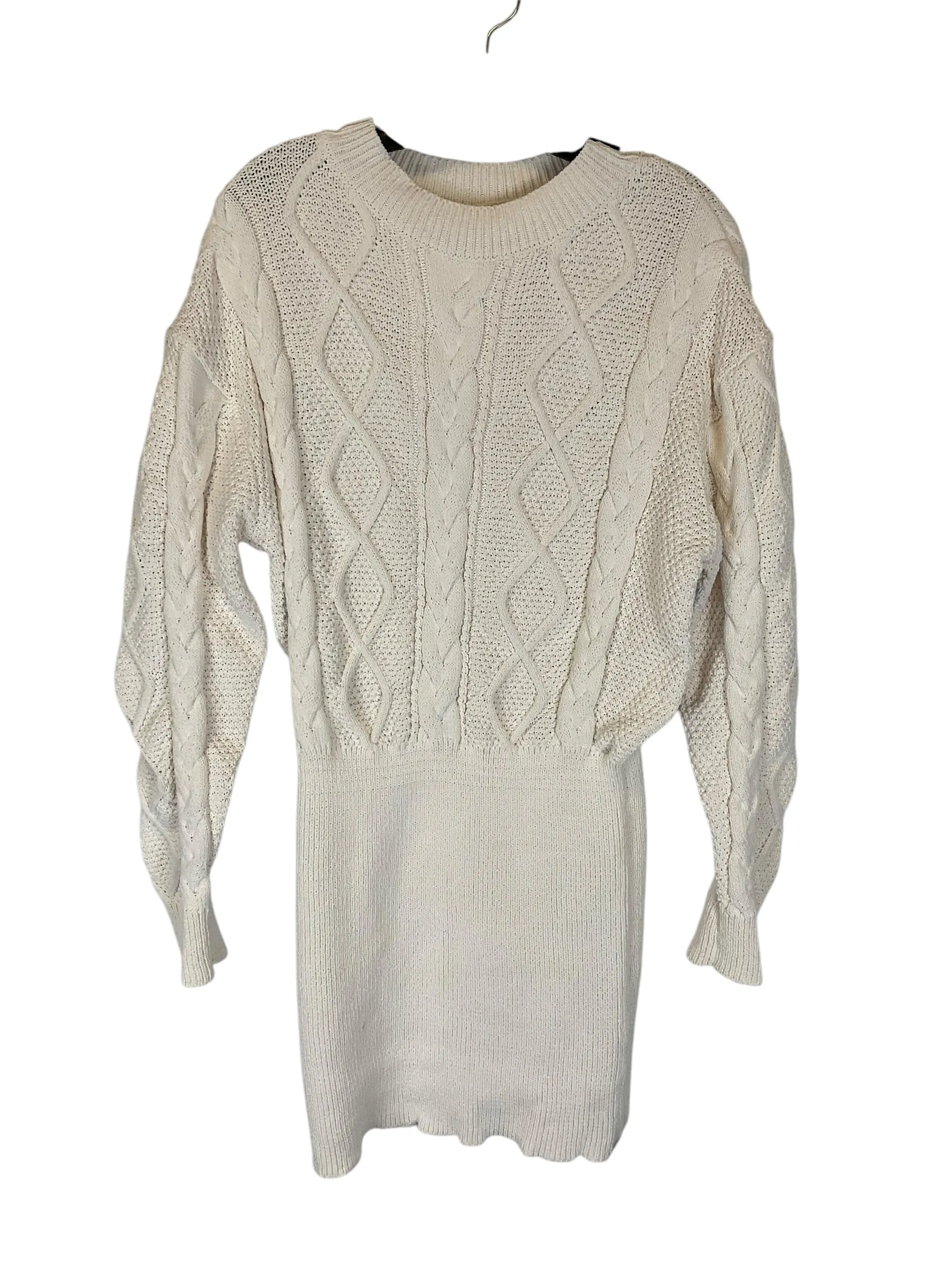 Dress Sweater By Shein In Cream, Size: Xl