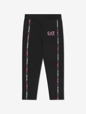 EA7 Emporio Armani Girls Train Logo Tape Leggings in Black