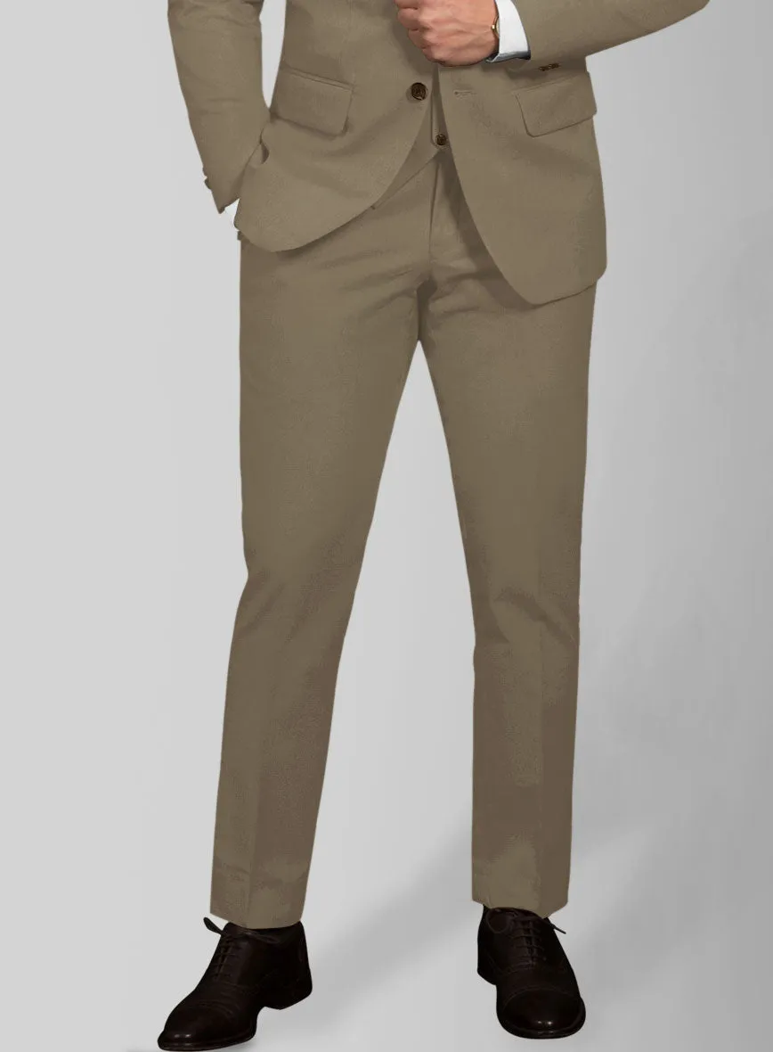 Earthy Brown Cotton Power Stretch Chino Pants